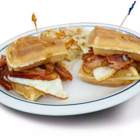 ihop ultimate waffle stack on plate