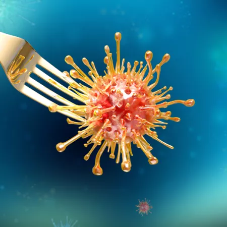 food poisoning bacteria on a fork