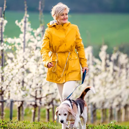 woman Walking Dog