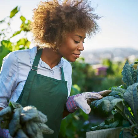 woman gardening