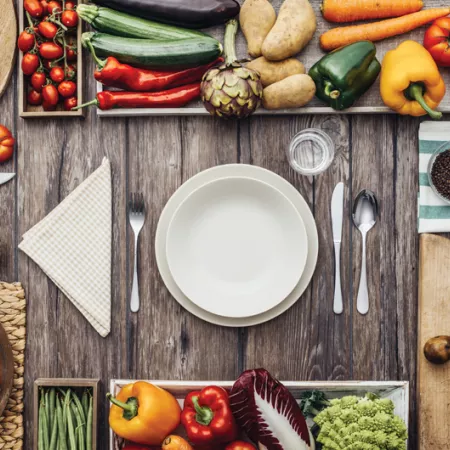 table with food