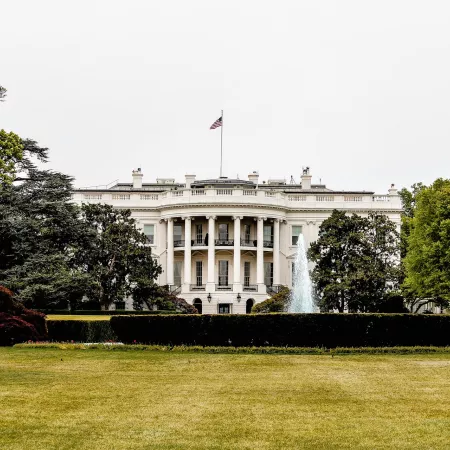 The White House and its lawn