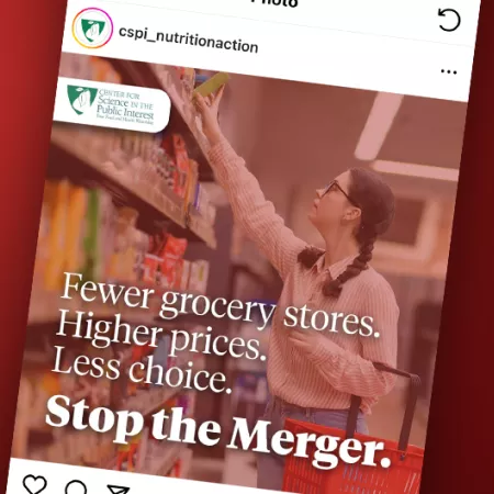screenshot of CPI instagram/ facebook post about supermarket merger
