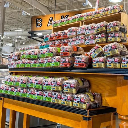 grocery store table display of Dave's Killer Bread