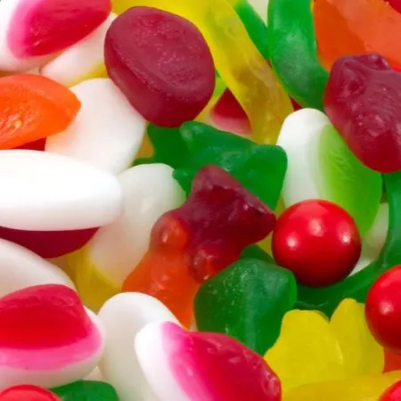 A closeup view of colorful candies
