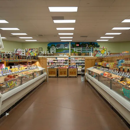 Aisle of Trader Joe's store