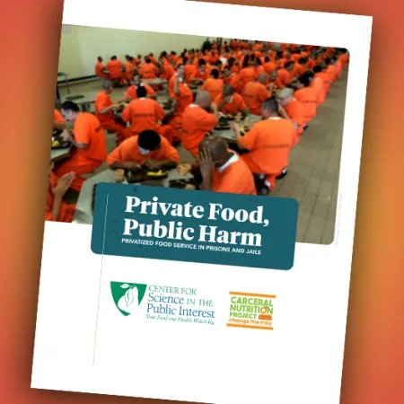 cover of CSPI carceral nutrition report