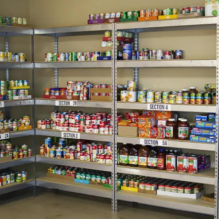 Food bank without fresh produce