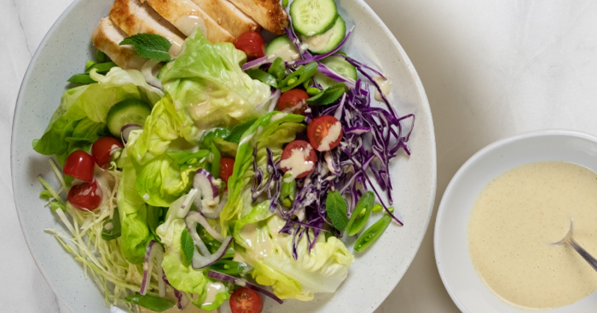 Chicken Salad with Tahini Lemon Dressing | Center for Science in the Public Interest