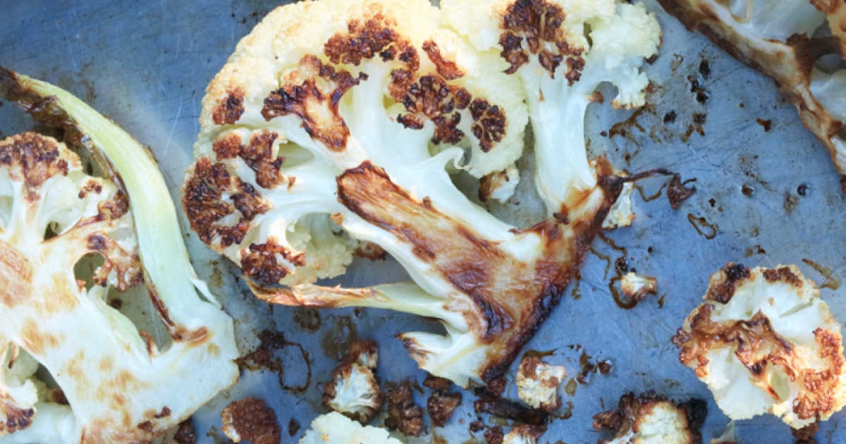 Roasted Cauliflower &amp; Green Olive Tapenade