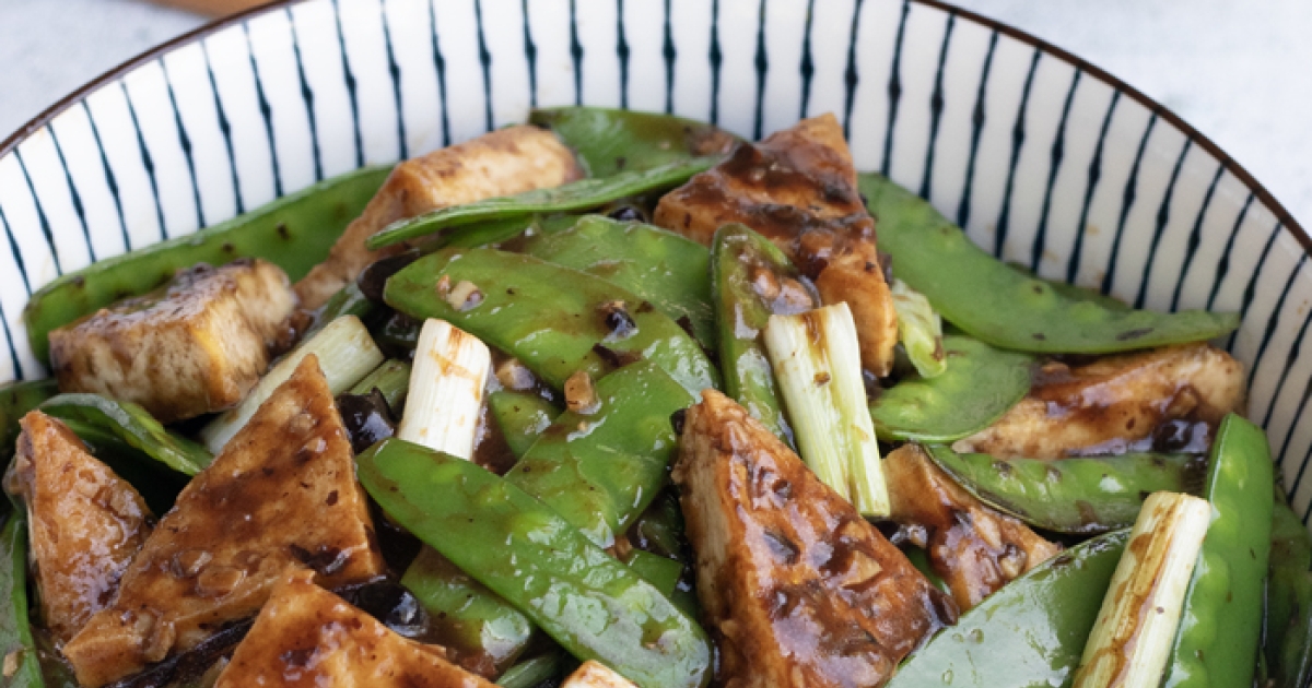 Tofu &amp; Snow Peas in Black Bean Sauce