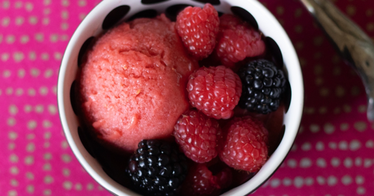 Raspberry Mango Sorbet | Center for Science in the Public Interest